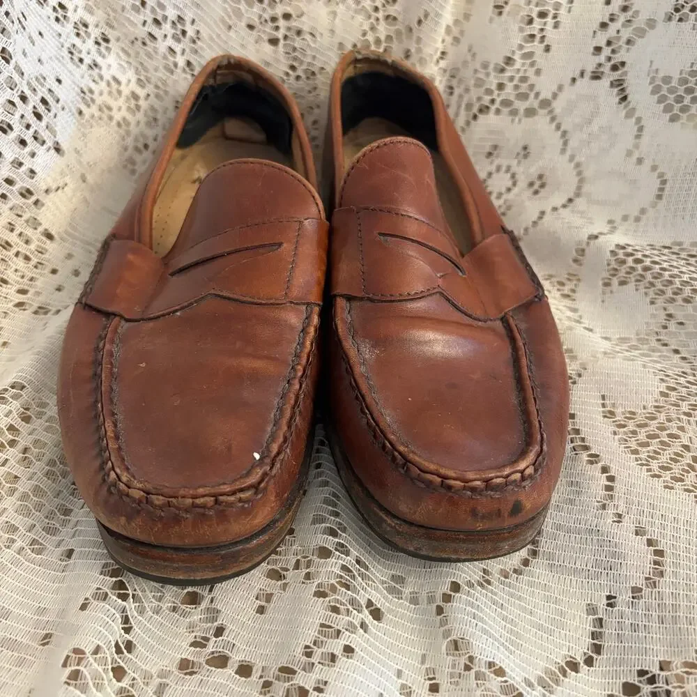 Allen Edmonds Men's US 8 Tan leather Penny Loafers Shoes